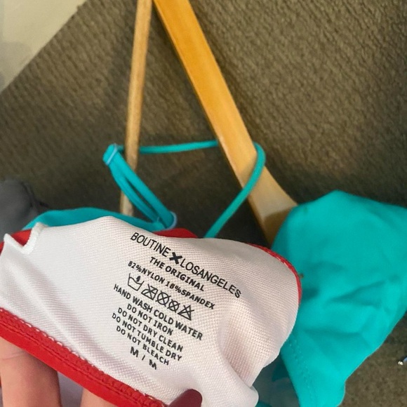 Boutine x la bikini tops in red and teal - Picture 3 of 4
